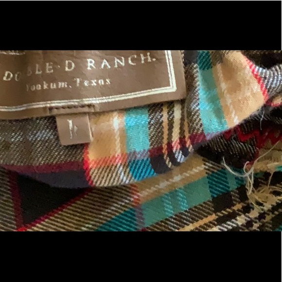 Double D Ranch Plaid Maxi Skirt with Embroidered Hem - Picture 2 of 3